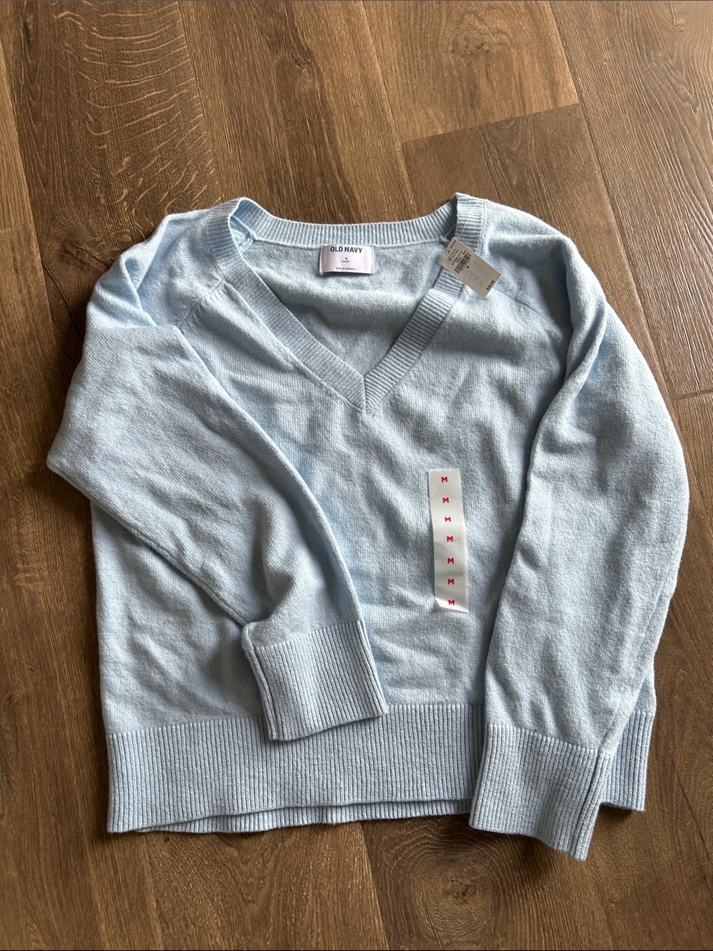 Old Navy Pale Blue V-Neck Women's Sweater